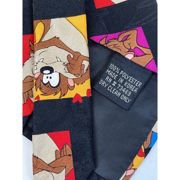 RARE Vtg Tasmanian Devil‎ Looney Tunes Mania- 1993- Men's Polyester Tie. - Picture 5 of 6